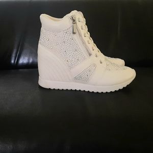 Women's embellished wedge heeled sneakers